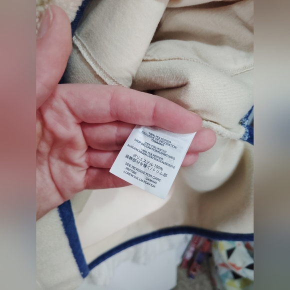 Madewell women's Sherpa denim trim half zip NWOT - Picture 6 of 6